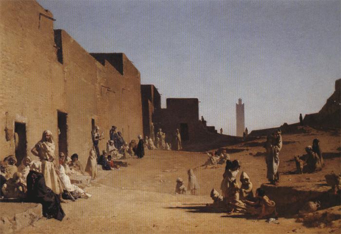 Gustave Guillaumet Laghouat, Algerian Sahara. Sweden oil painting art